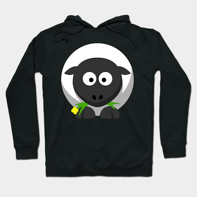 Happy Cute Sheep With Flower Hoodie by Nirvanibex